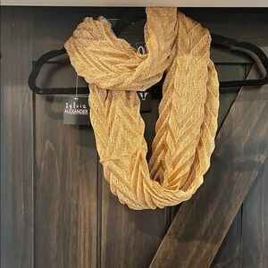 Gold Metallic Infinity Scarf